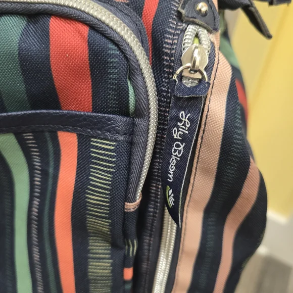 Lily Bloom Multicolor Striped Women's Bag With Multiple Pockets - Picture 7 of 14